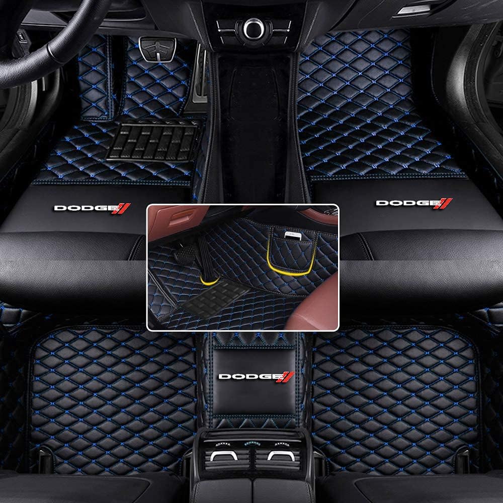 Custom Automotive Floor Mats Fit for Dodge Challenger Charger Durango Journey RAM 1500 All Weather Leather Car Mat Non-Slip Waterproof Y921851