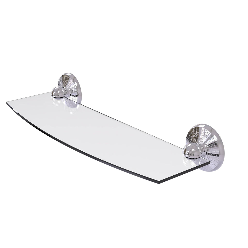 Polished Chrome 18 inch Glass Shelf E8627