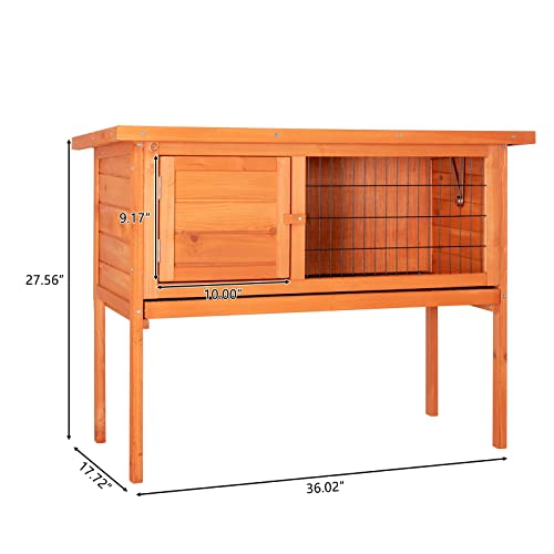 36" Single Deck Waterproof Wooden Rabbit Hutch R31443