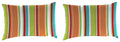 Multicolor Stripe Rectangular Outdoor Throw Pillows 2 Pack A536800