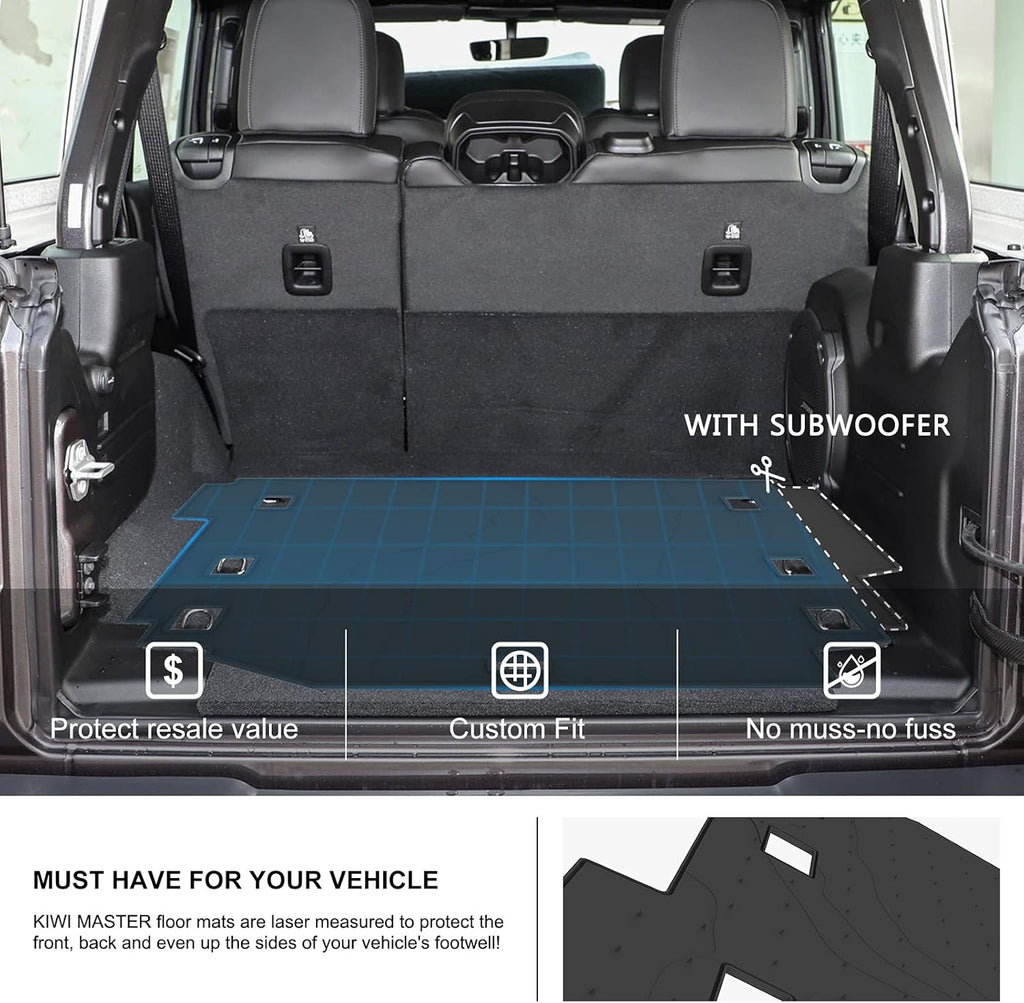 Cargo Mat Trunk Liner TPE Black Pack of 2 L926