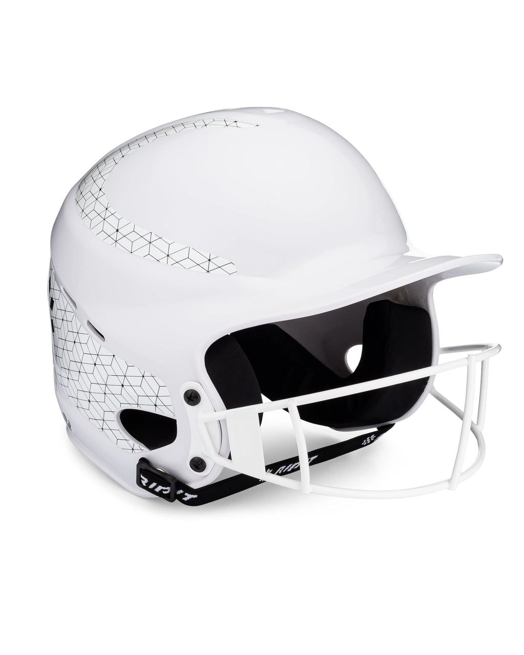 White Softball Batting Helmet L6172