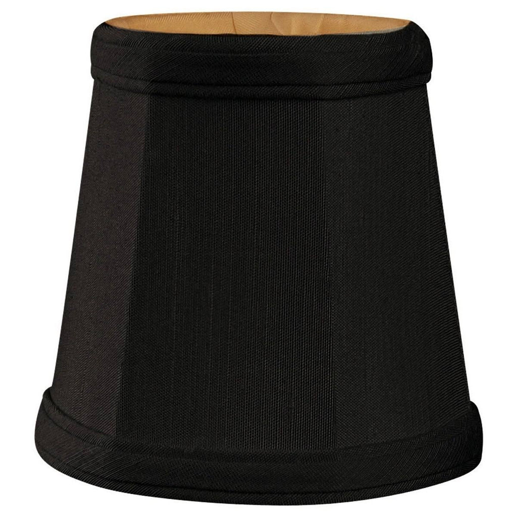 Silk Bell Candelabra Shade Set of 6 Black Gold G1411