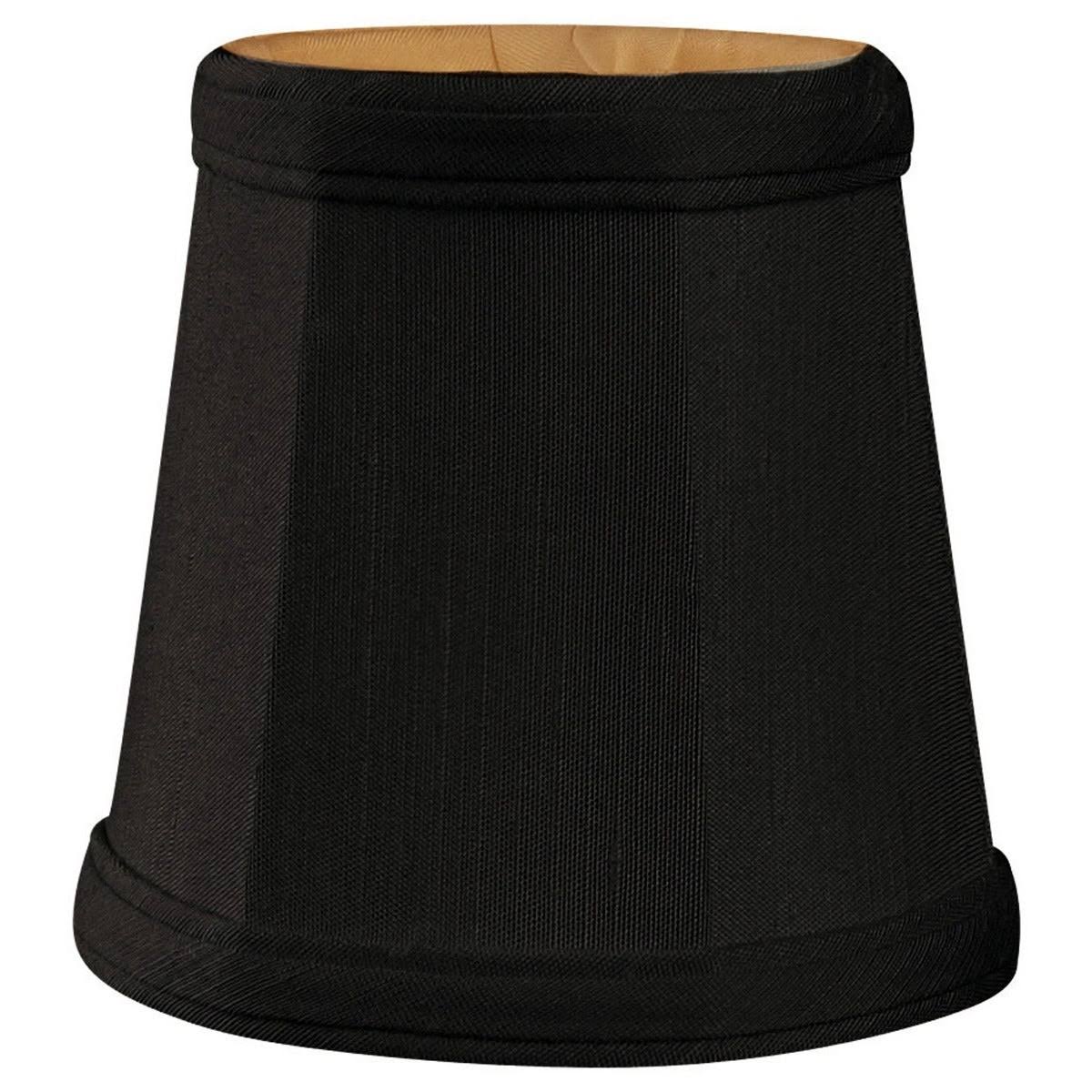 Silk Bell Candelabra Shade Set of 6 Black Gold G1411