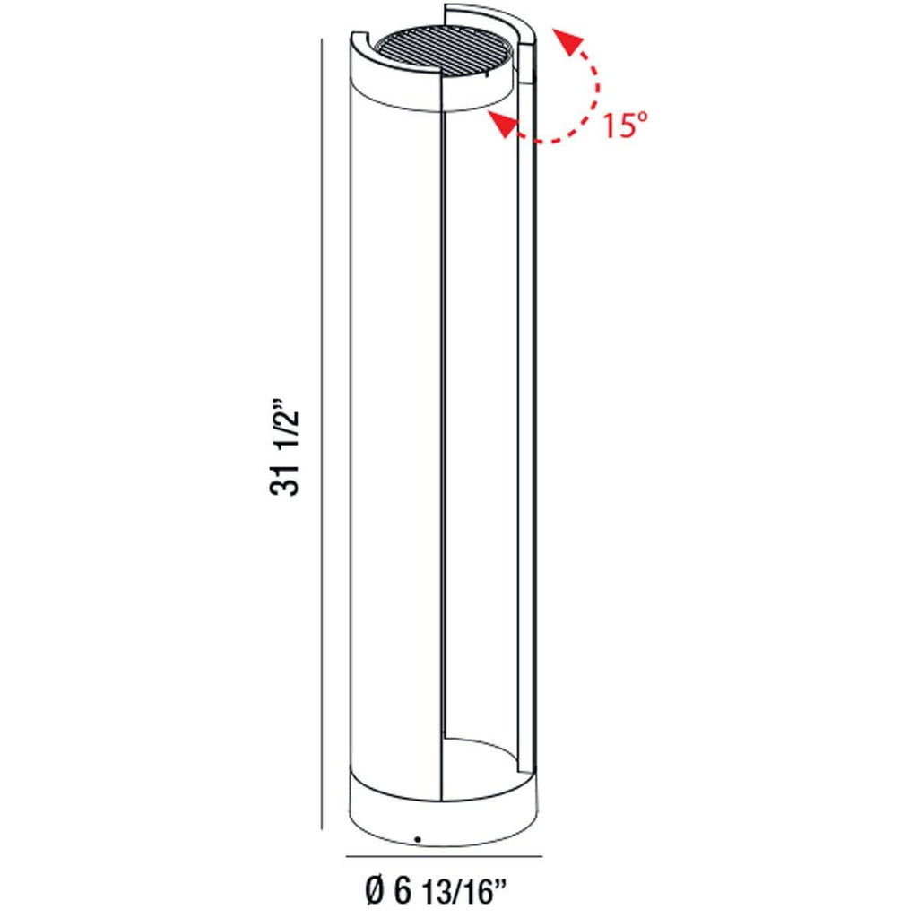 15W LED Bollard Graphite Grey W170228
