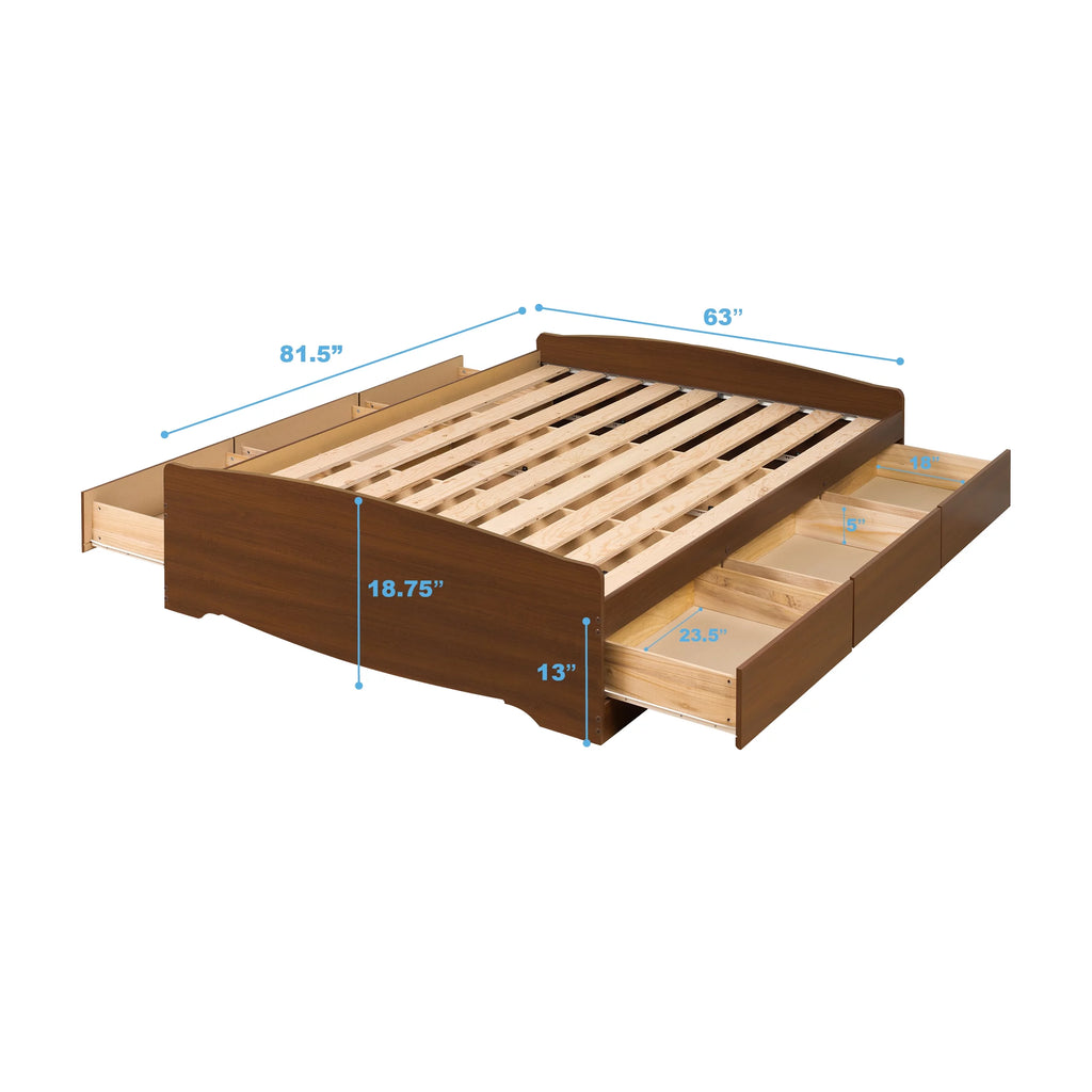 Cherry Queen Platform Storage Bed T8712