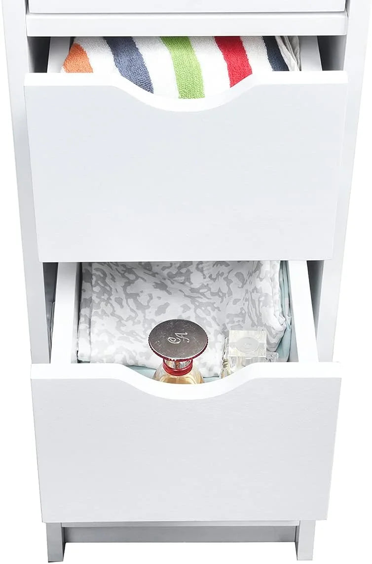 White 4 Drawer Wooden Floor Cabinet H619641
