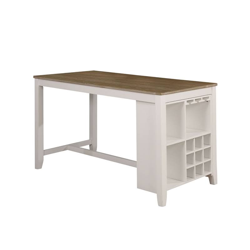 White 3-Piece Wood Counter Height Dining Set Y7747