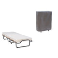 Black and Gray Folding Bed with Memory Foam Mattress I985