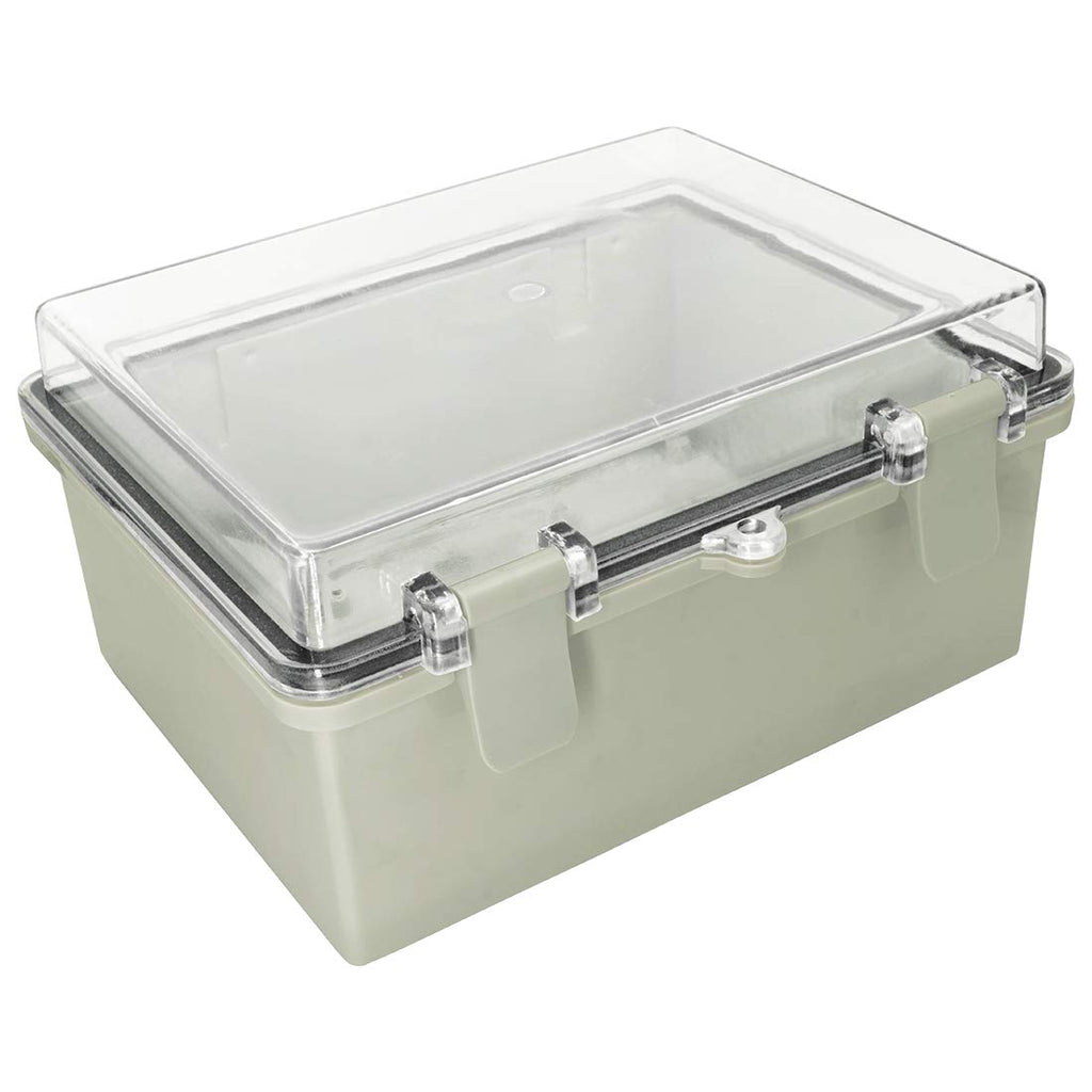 Gray ABS Plastic IP65 Junction Box with Clear Cover 8.7 x 6.7 x 4.3inch V684