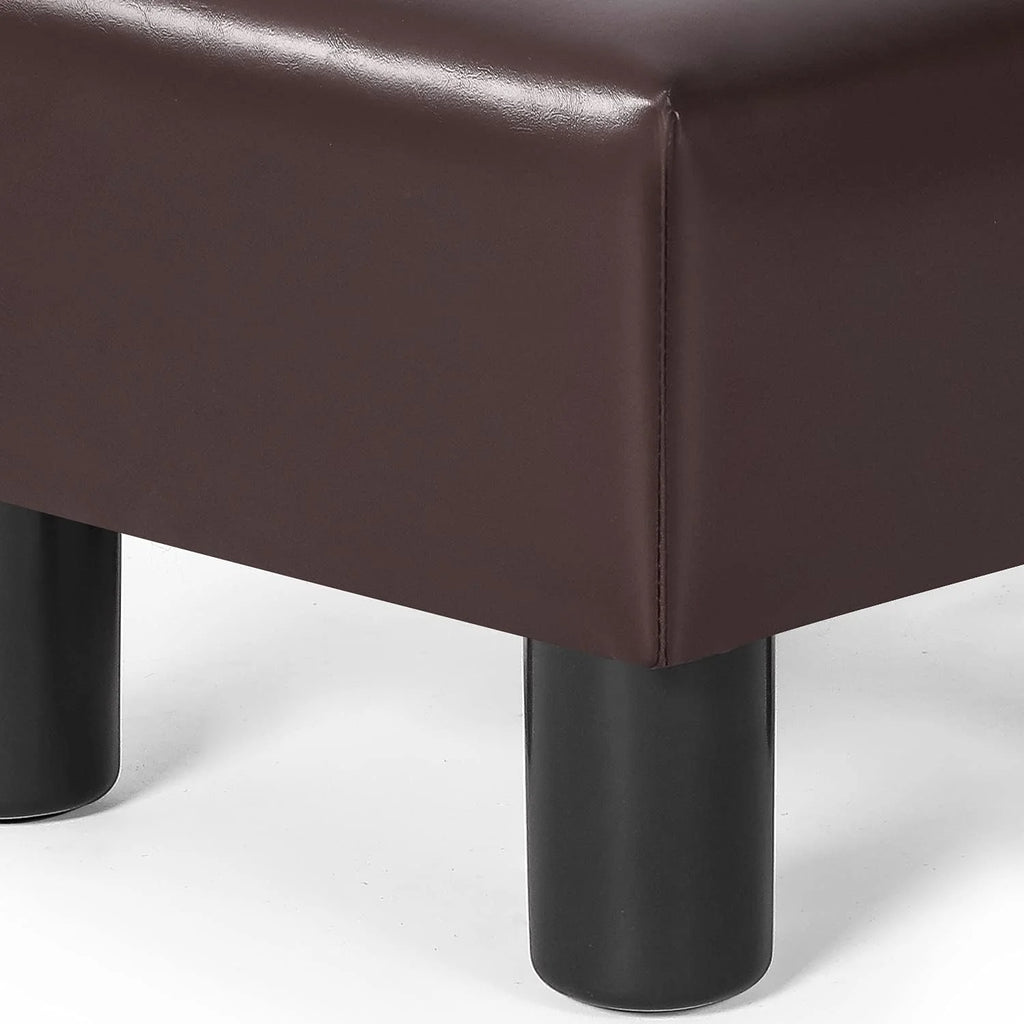 Brown Square PU Leather Ottoman S519