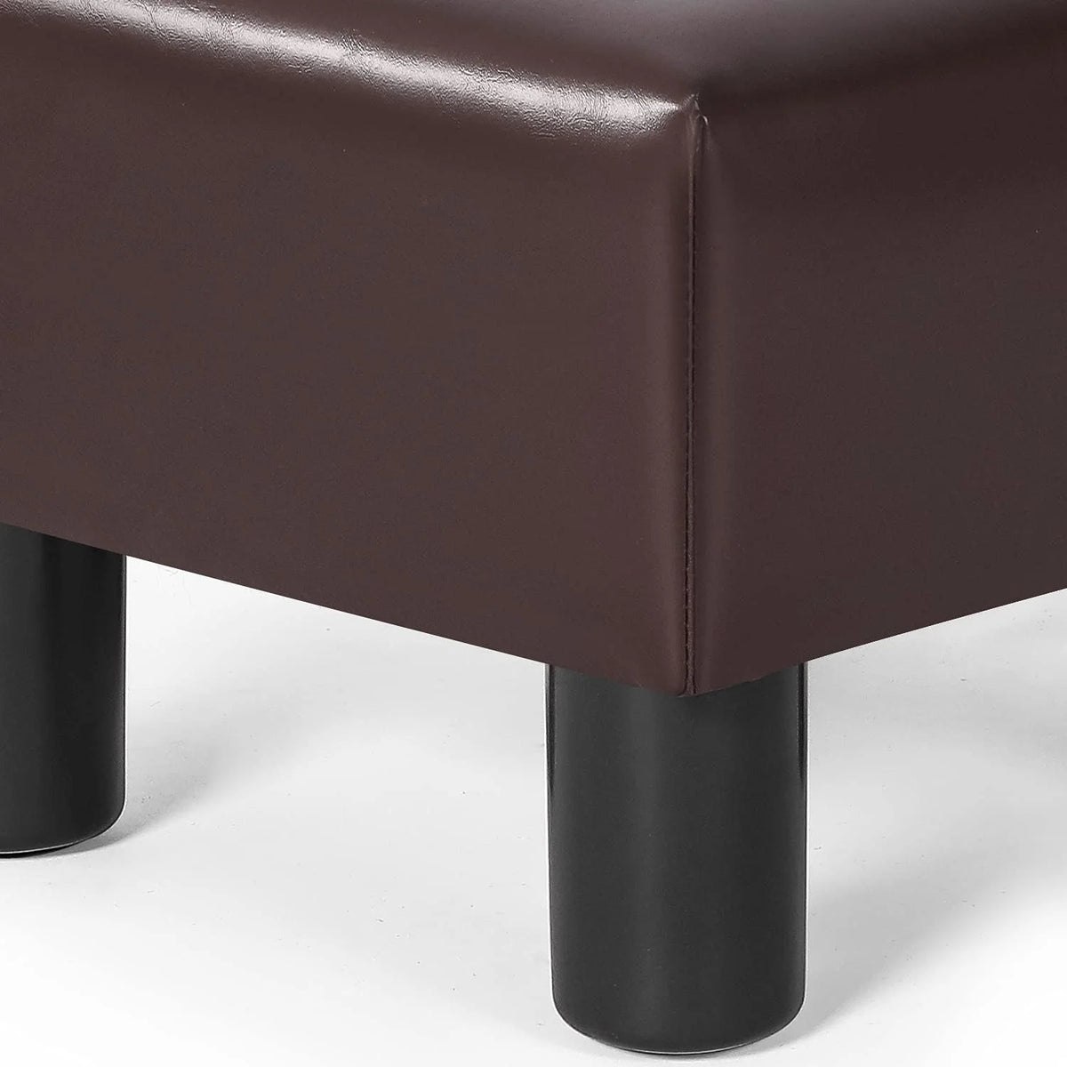 Brown Square PU Leather Ottoman S519