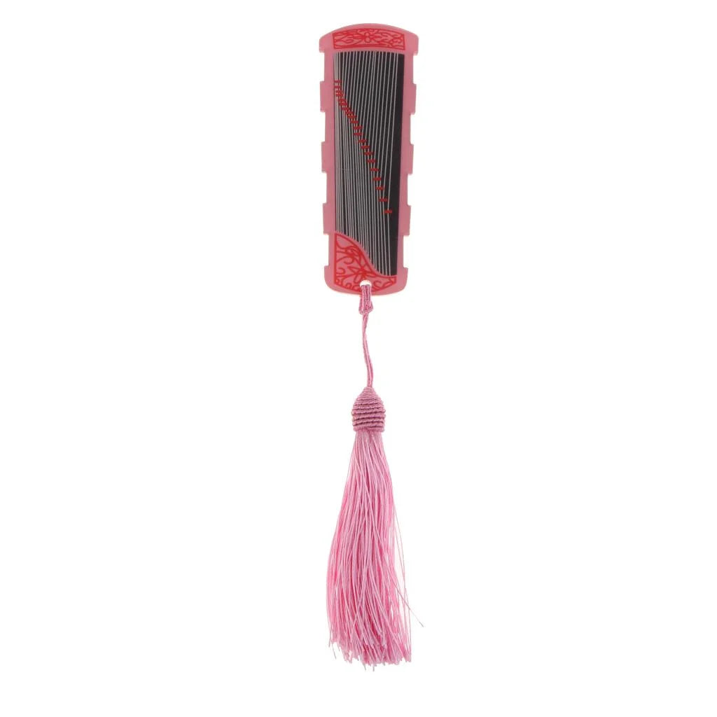 Pink Finger Picks Tape Storage Carry Tassel Card F947