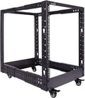 12U 4-Post Open Frame Server Rack Black B542