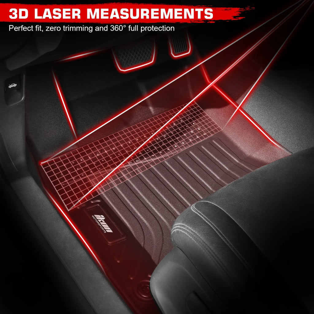Black TPE 4PC Floor Mats for 2022-2023 Tesla Model X 6 Seats P30048