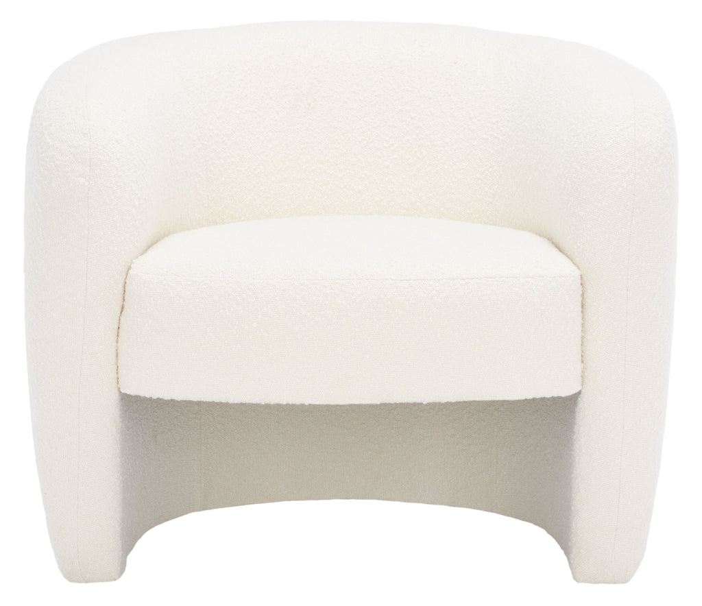 Ivory Boucle Accent Chair J2642