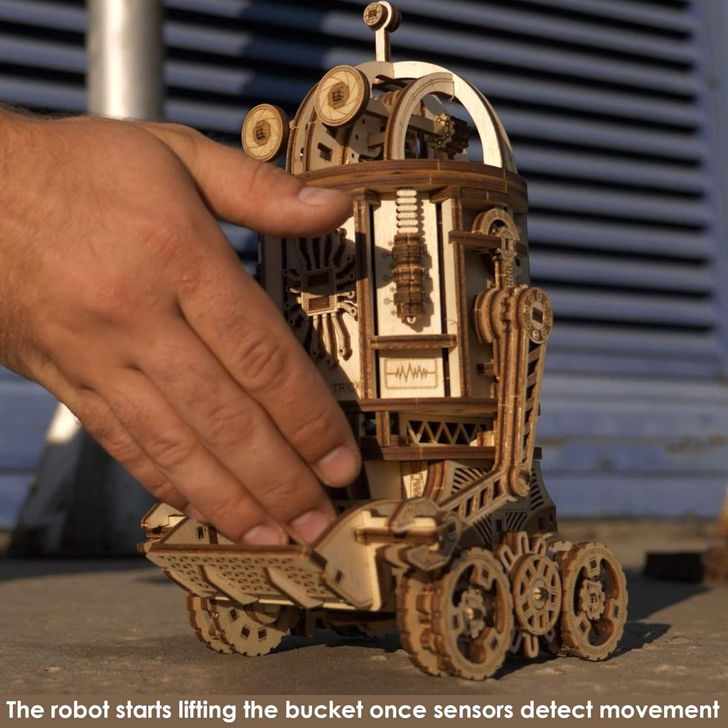 Electric Space Junk Robot Mechanical 3D Wooden Puzzle R226