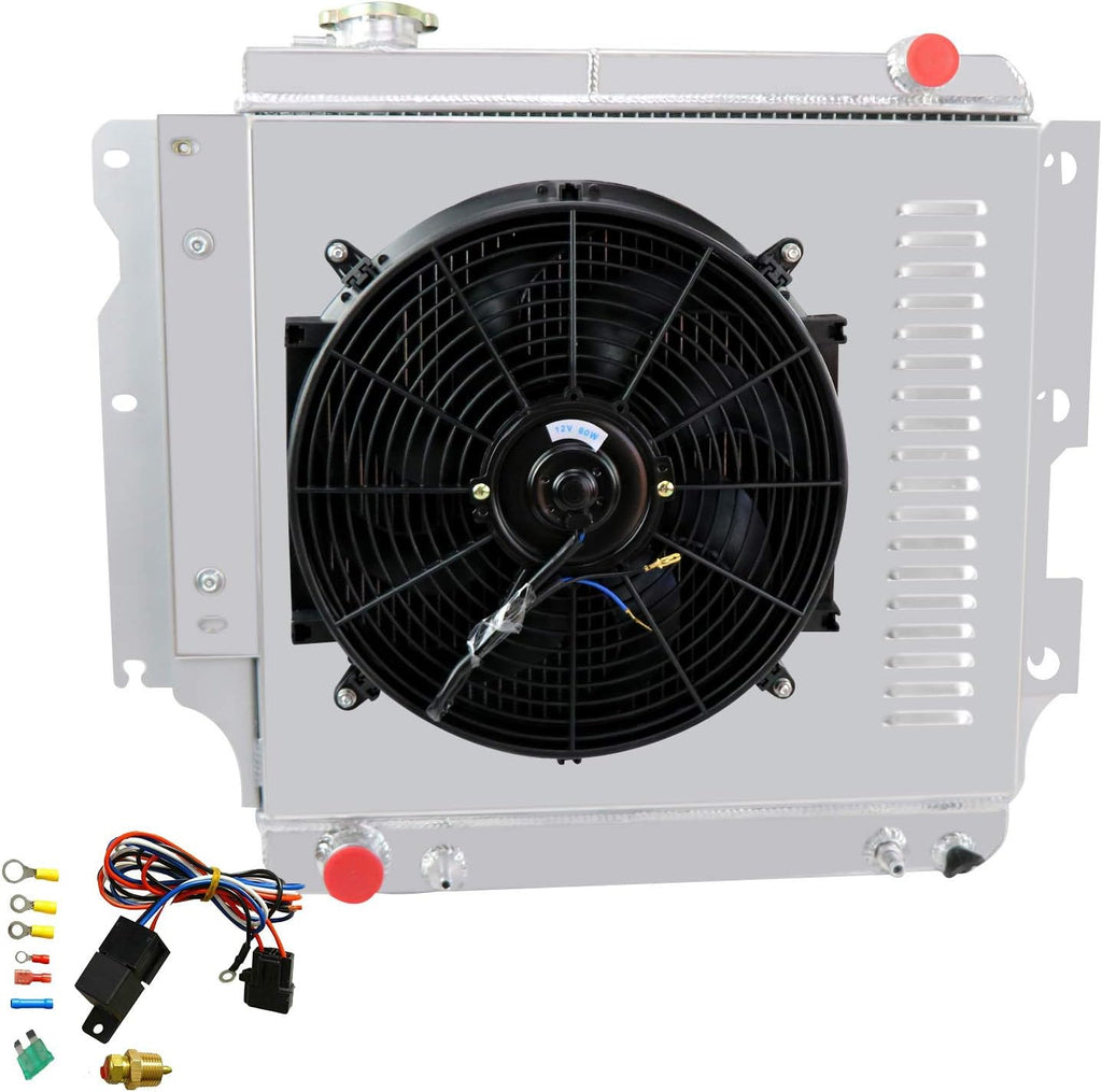 3 Row All Aluminum Radiator with Shroud Fan and Thermostat F151605