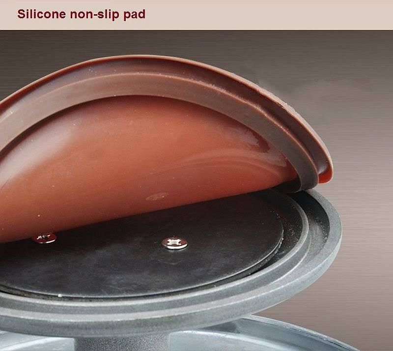 Silver Aluminum Alloy Rotating Cake Turntable Stand P322691