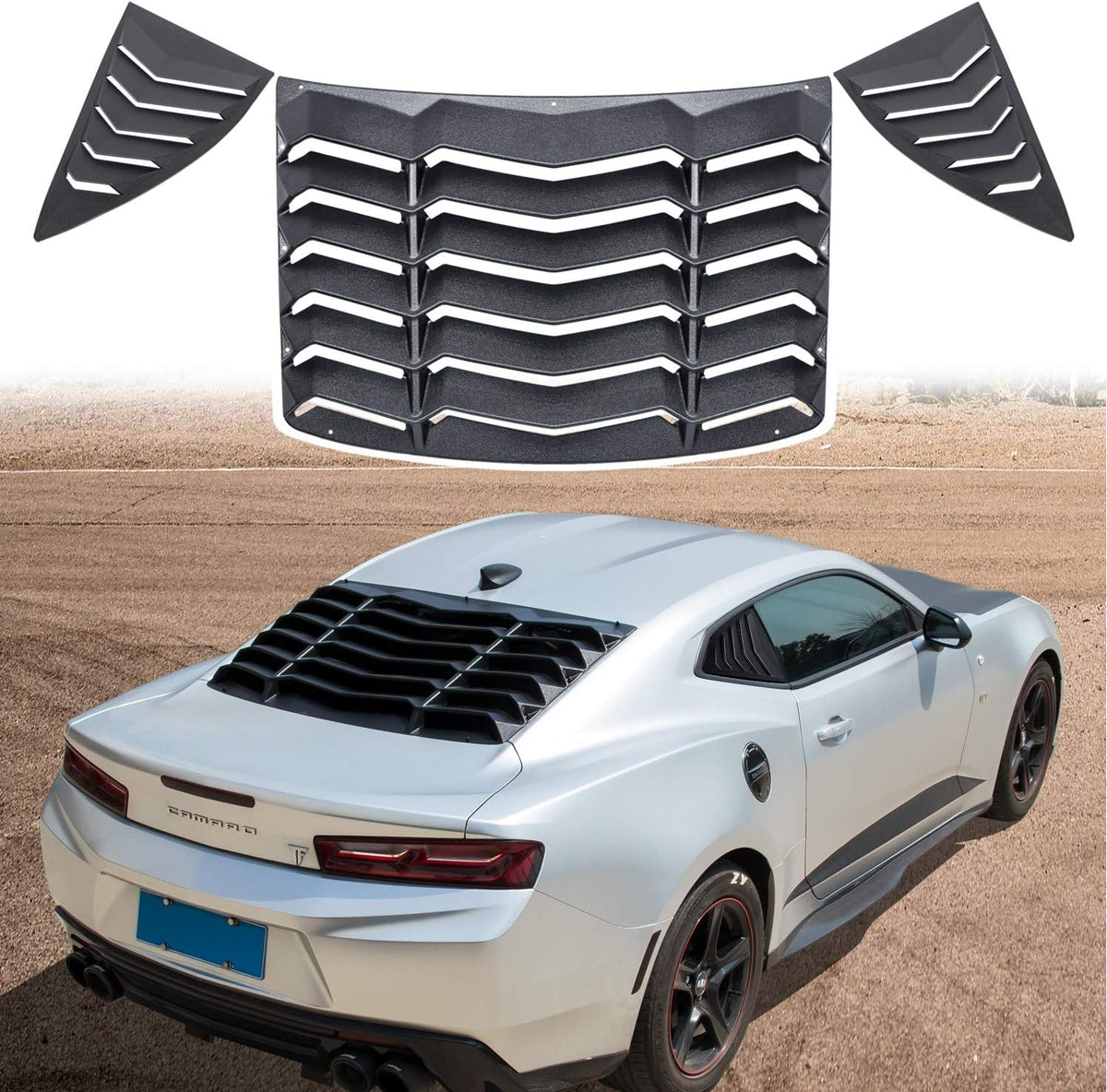 Matte Black ABS Window Louvers and Sunshade Covers S539