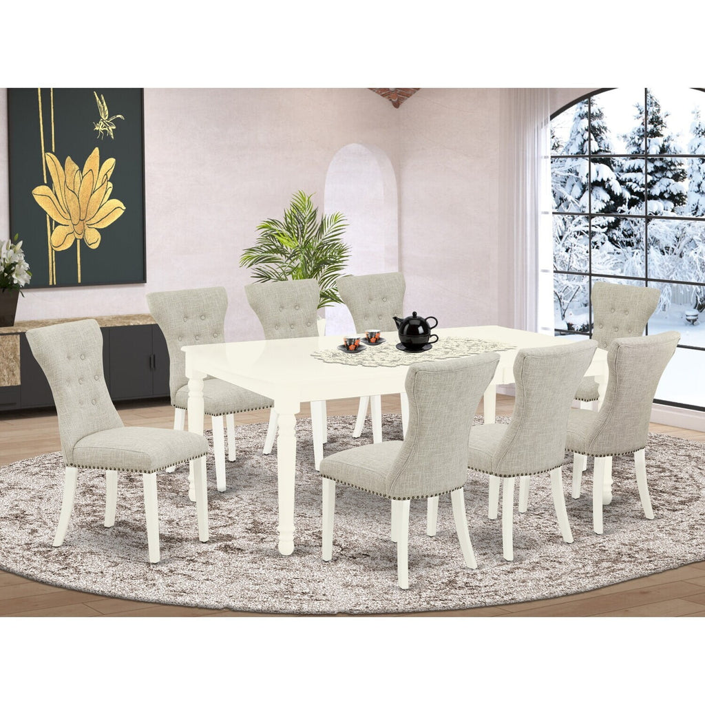 9-Piece Dining Table Set with 8 Chairs O253