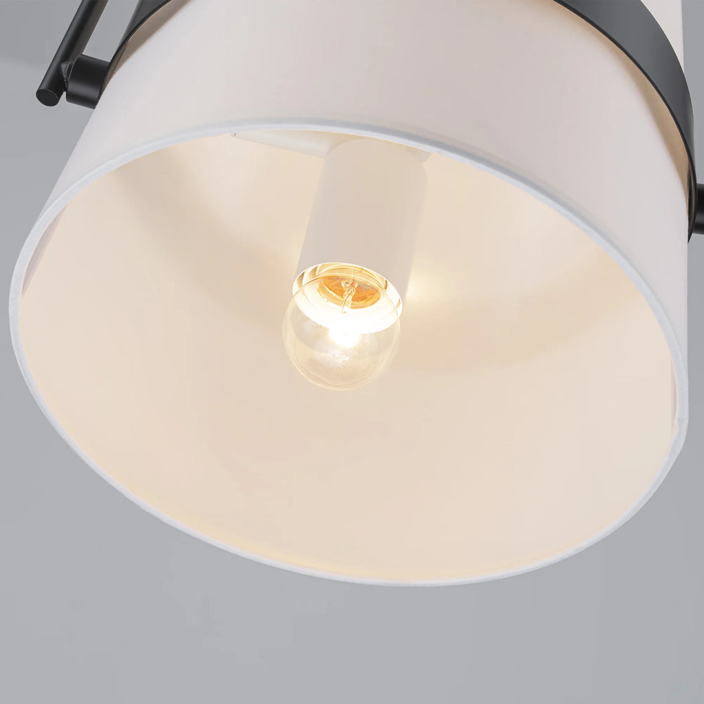 2-Light Drum Fabric Pendant A313