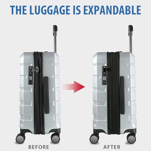 Hardside Expandable Carry On Luggage with Spinner Wheels U361