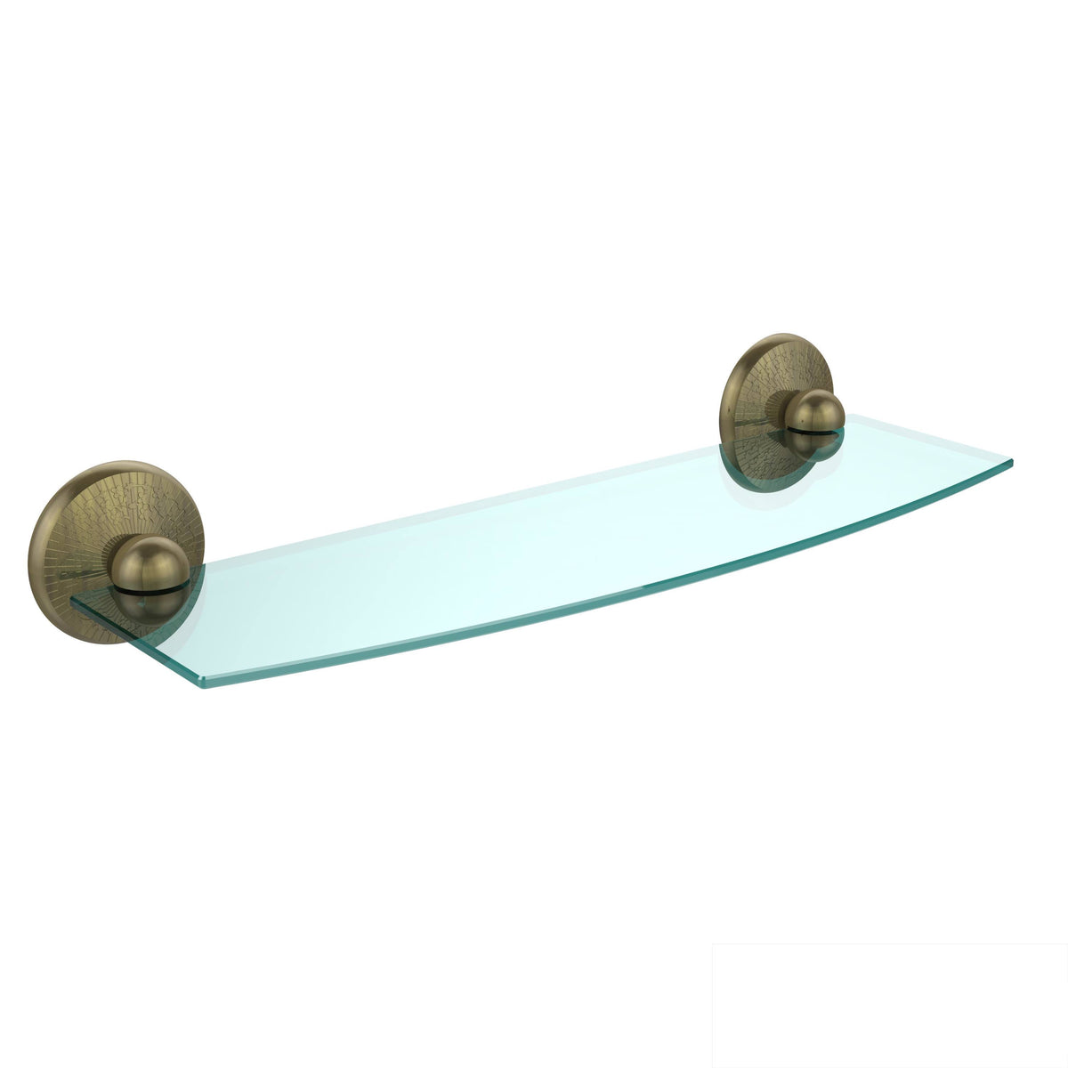 Polished Chrome 18 inch Glass Shelf E8627