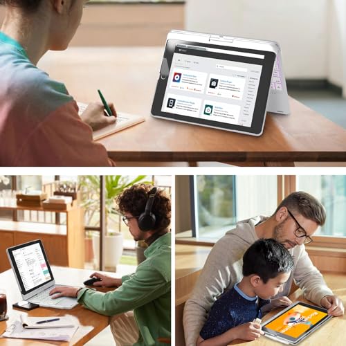 iPad 9th Generation Case with Keyboard, 360° Rotatable Backlit Keyboard with Pencil Holder for 10.2 inch iPad 9th Gen 2021/ 8th Gen 2020/ 7th Gen 2019 and iPad Air 3 / Pro 10.5" - Rose Gold N63931