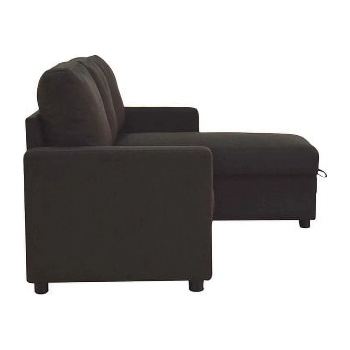 Charcoal Linen Sleeper Sectional Sofa D67869