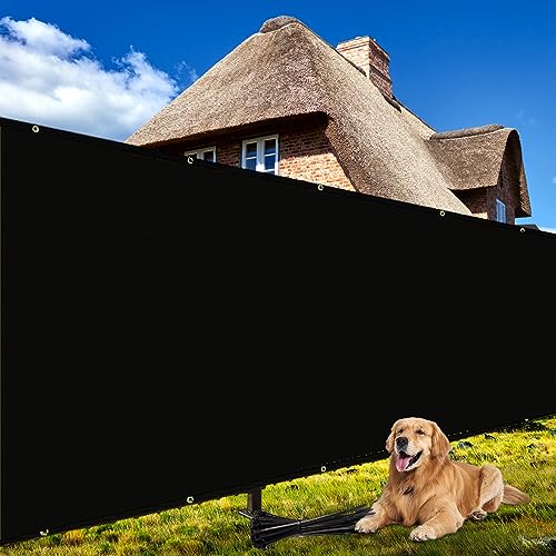 4' X 50' Heavy Duty 170 GSM Fence Privacy Screen Black F16134