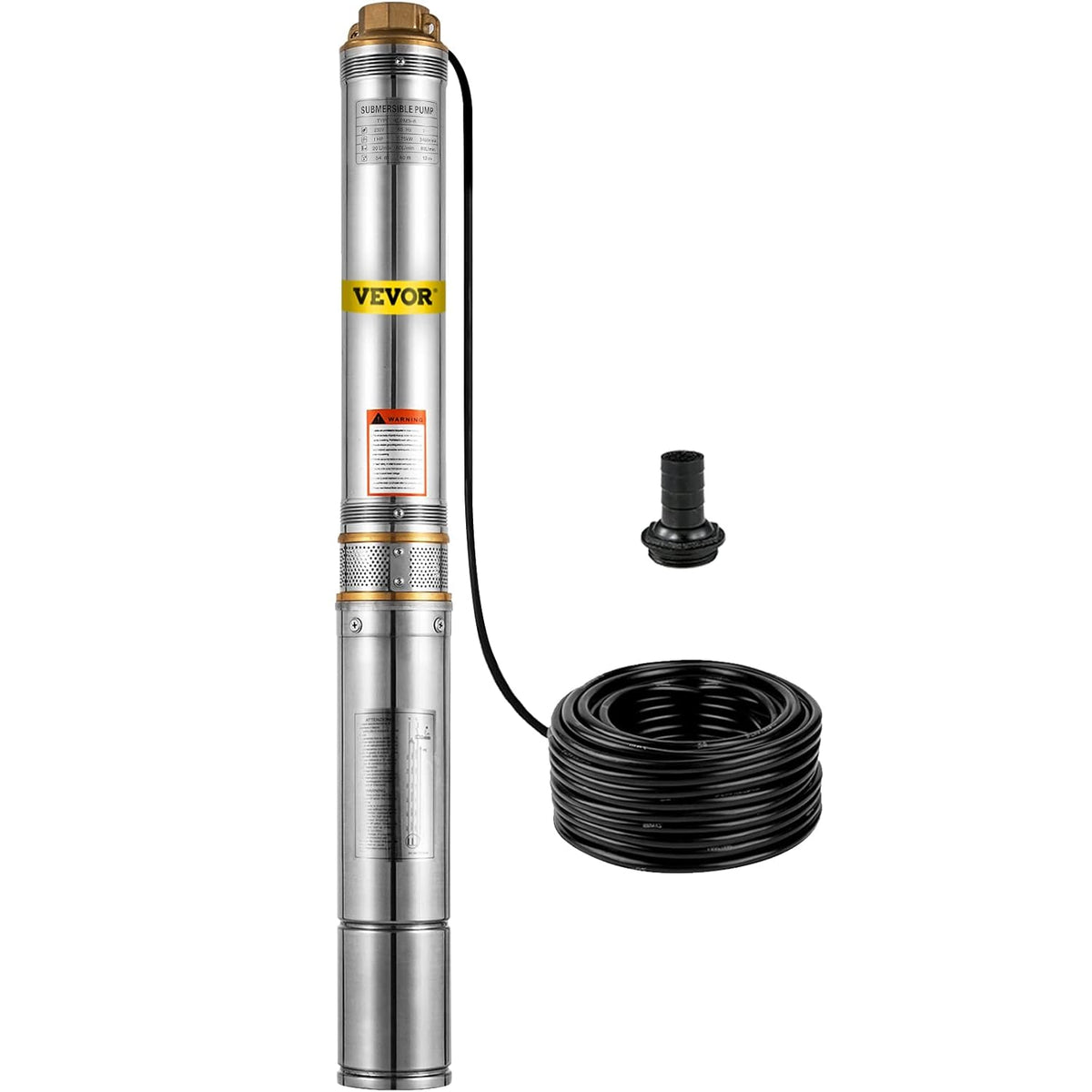 1 HP Submersible Well Pump 33GPM 207ft Head 9.8ft Cable Stainless Steel K8733