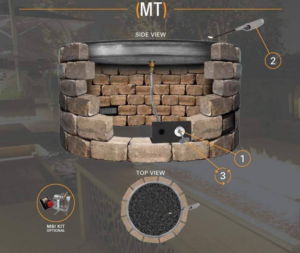 26x22 SS Square Gas Fire Pit Insert G27540