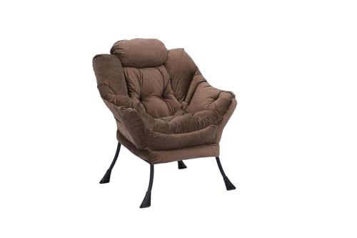 Blue Upholstered Lounge Chair with Ottoman M8632