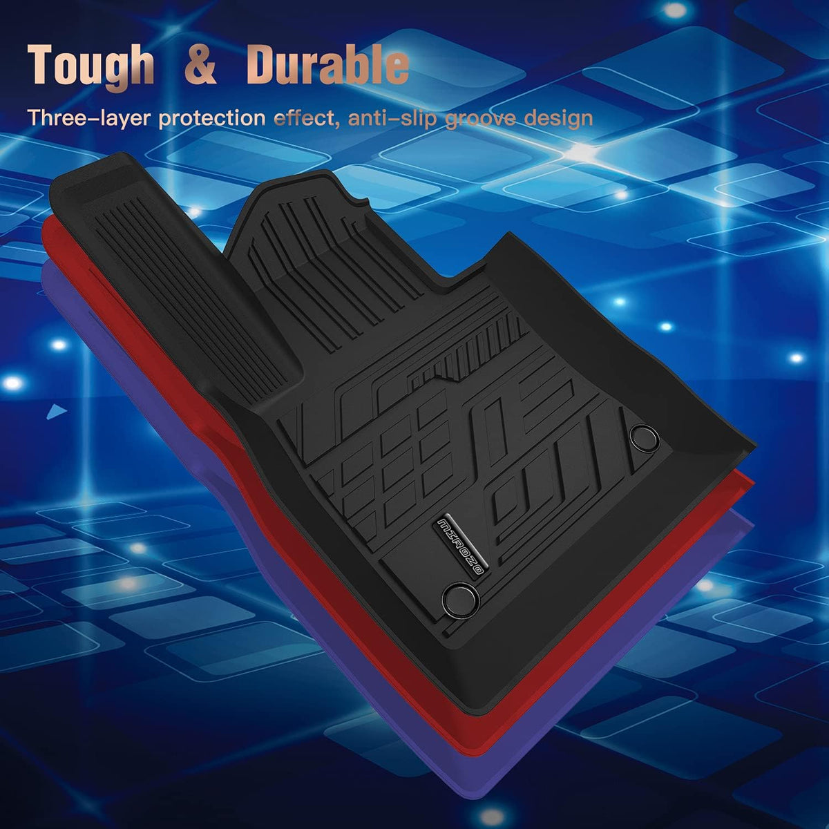 All-Weather Car Floor Mats Front and 2nd Row U9034