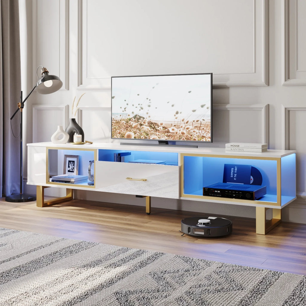 70 inch High Gloss LED TV Stand with Drawer X487