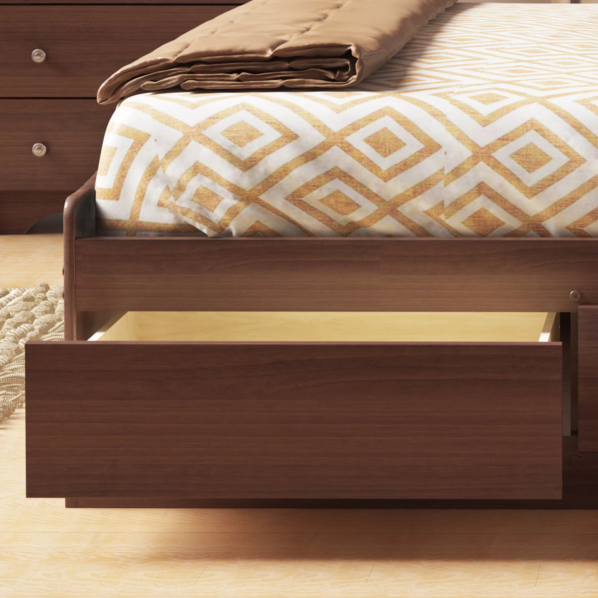 Cherry Queen Platform Storage Bed T8712