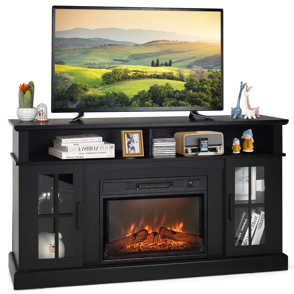 58'' Fireplace TV Stand with 1400W Electric Fireplace N657