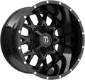 18x9 8x6.5" -12mm Black Wheel Rim 18" Inch S8859
