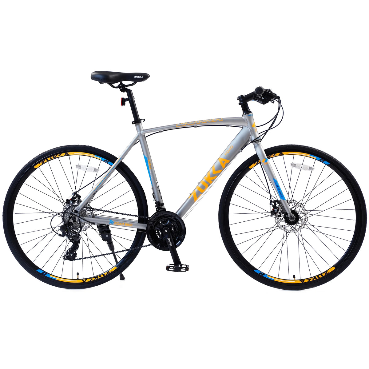 Silver 700C Hybrid Bike with Double Disc Brake E470370