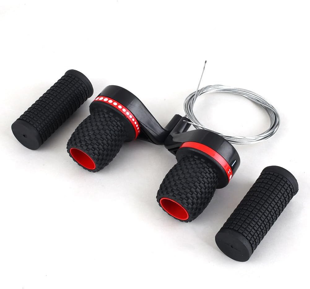 18/21 Speed Twist Gear Shifter Set Pair Grips Cables 7/8" K4690