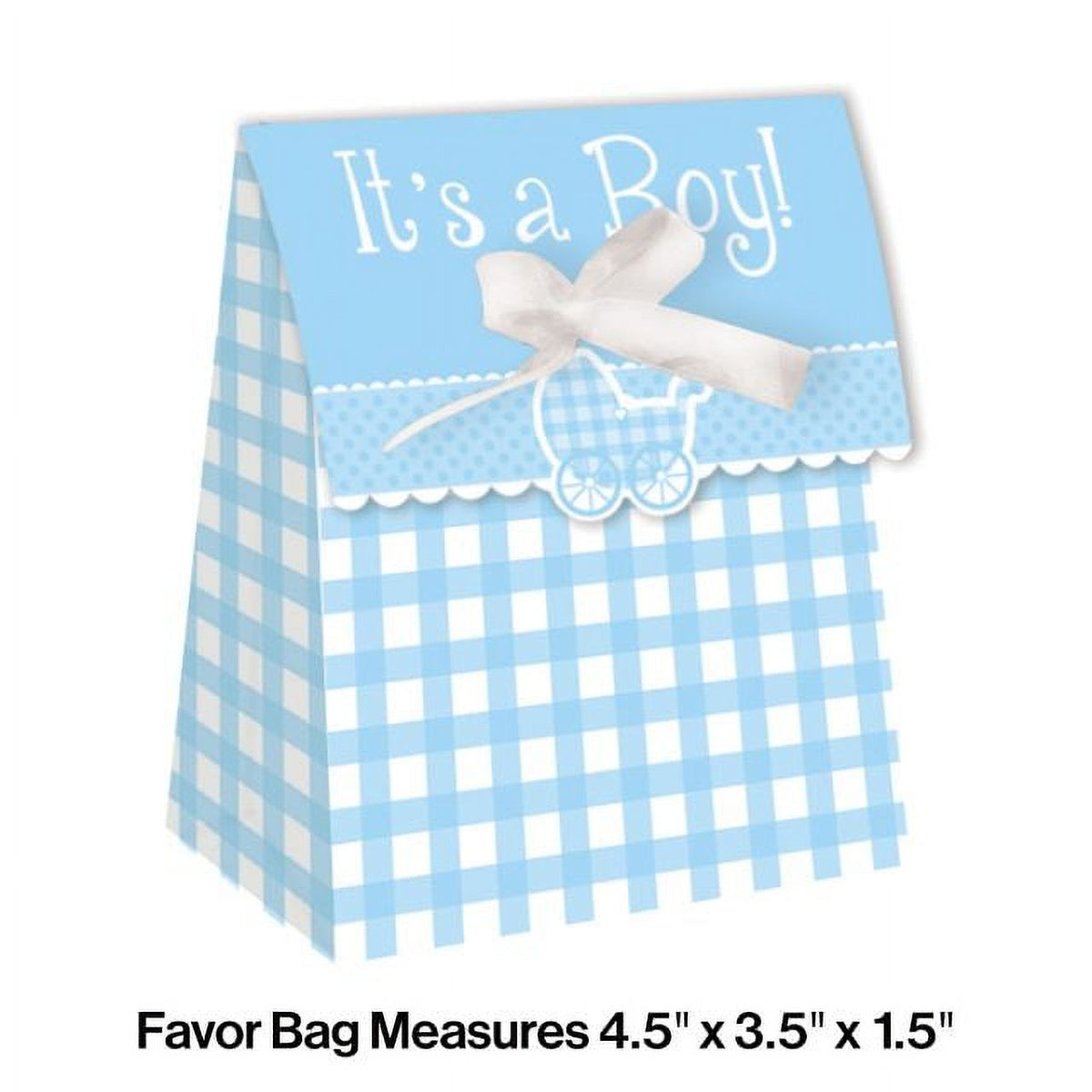 Gingham Favor Bags, 12 pk B765