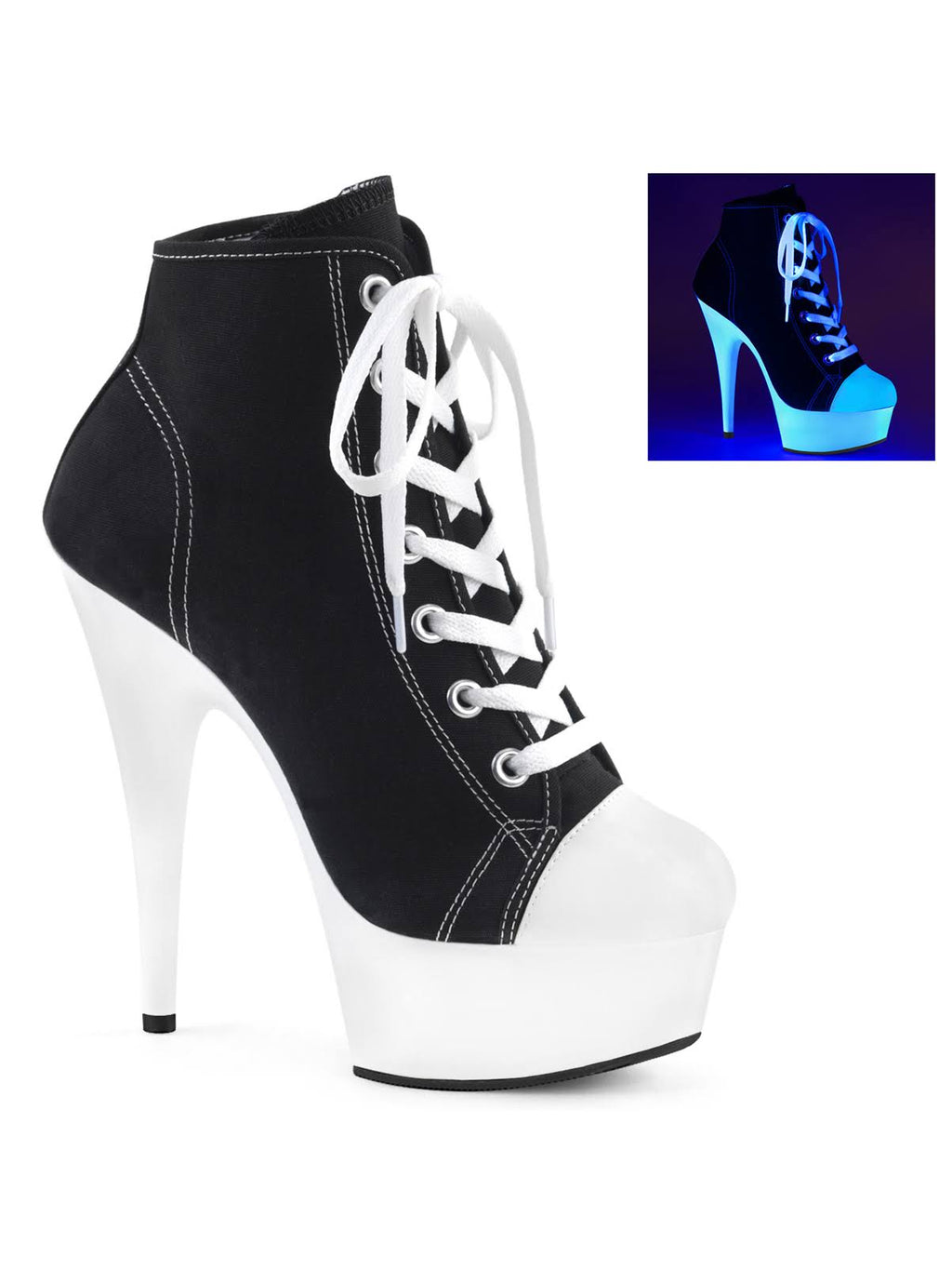 White Canvas Neon White Shoes I44858