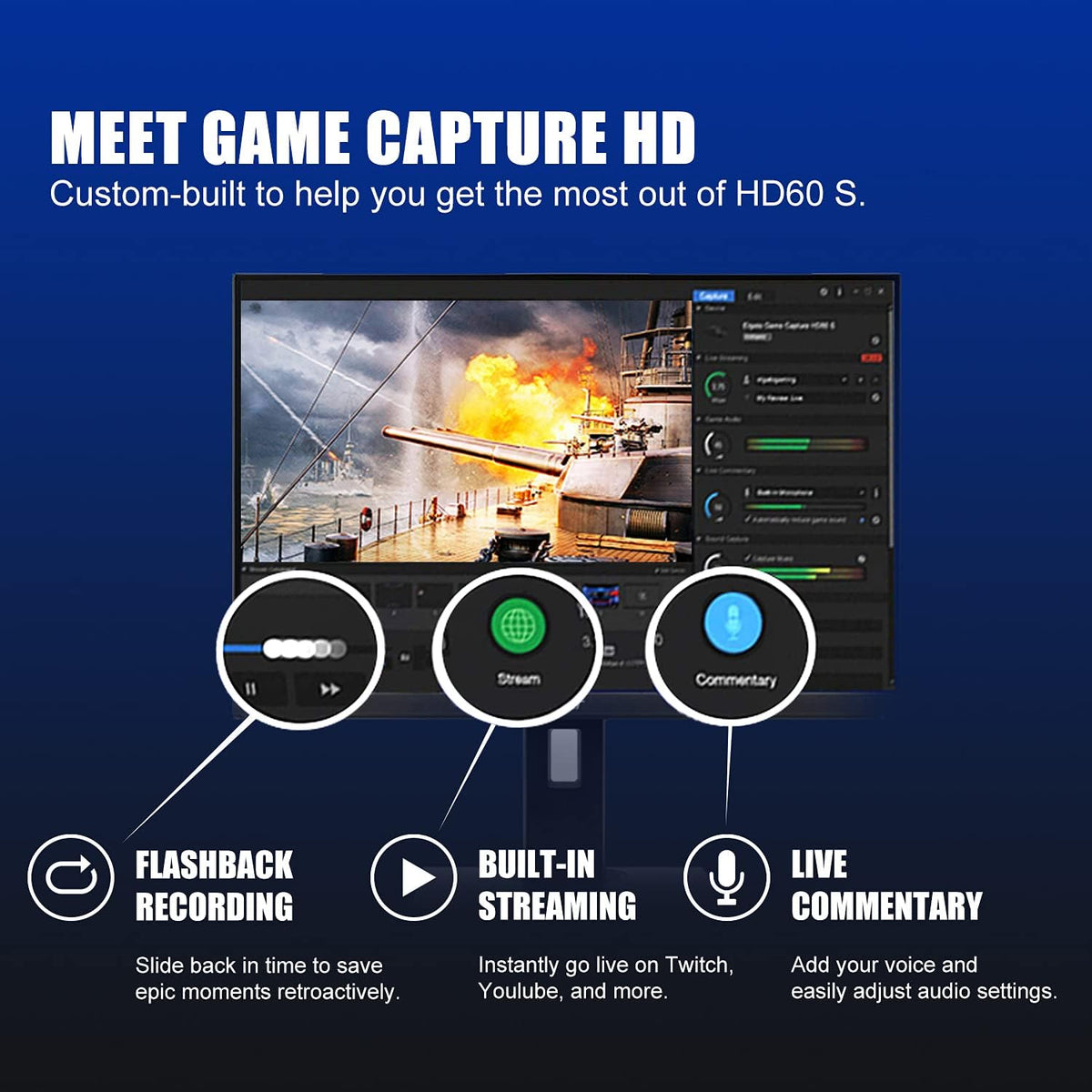 Game Capture Device SDI/HDMI to USB 3.0 with HDMI Loop Output F558