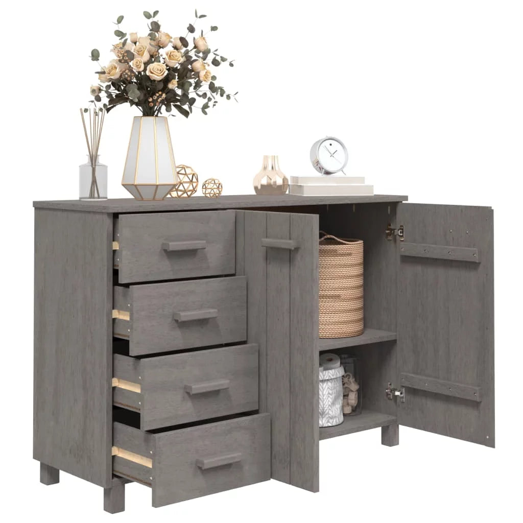 Light Gray Solid Wood Pine Sideboard T117077