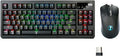 Wireless Mechanical Gaming Keyboard and Mouse, RGB Backlit Rechargeable 3600mAh Battery, Anti-ghosting Keyboard + 7D 3200DPI Mice (Brown Switch, Black) T861946