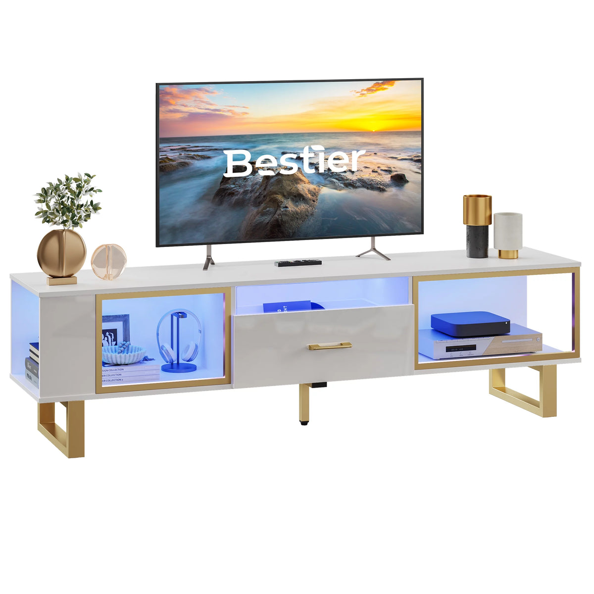70 inch High Gloss LED TV Stand with Drawer X487