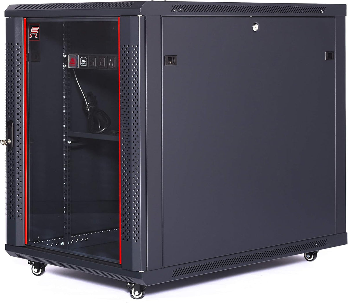12U 35 Inch Deep Portable Locking Server Rack Cabinet I316694