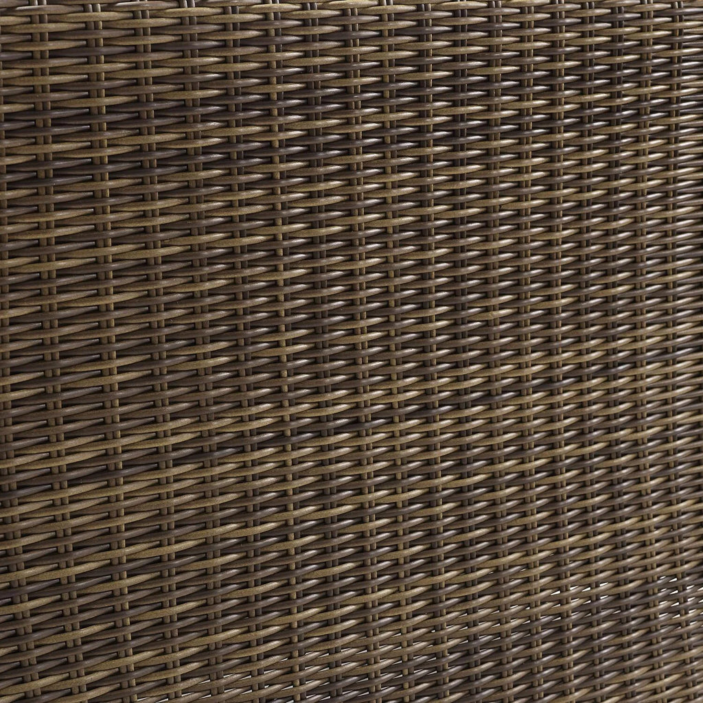Sangria/Weathered Brown Outdoor Wicker Sofa R5289