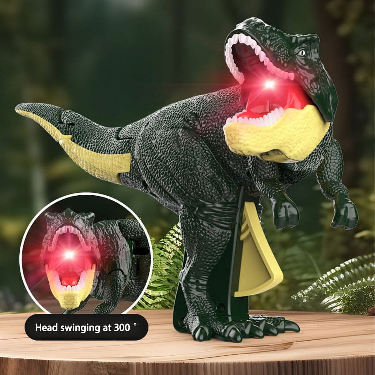 Dinosaur Toy with Sound Lights Biting Action Interactive Swinging F872